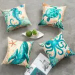 Sea Inspired Printed Cushion Covers – Decorative Throw Pillow Cases for Home Décor, Sofa, Chair, and Seat