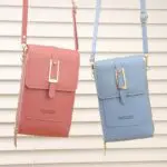 Stylish Transparent Window Crossbody Shoulder Bag with Touch Screen Phone Compartment for Women