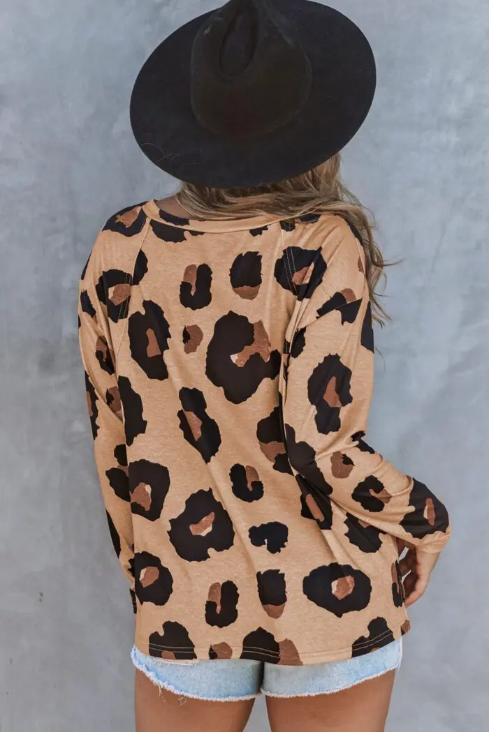 Leopard Print Long Sleeve Top - A Wild and Stylish Choice