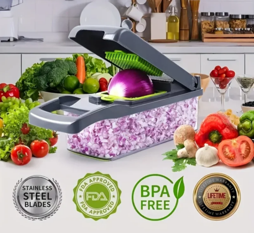 Versatile Multifunctional Vegetable Chopper and Food Slicer | 14/16-in-1 Kitchen Prep Tool