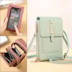 Stylish Transparent Window Crossbody Shoulder Bag with Touch Screen Phone Compartment for Women