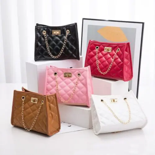 Rhombus Sewing Small Square Chain Shoulder Bags - Stylish Mini Bags for Women