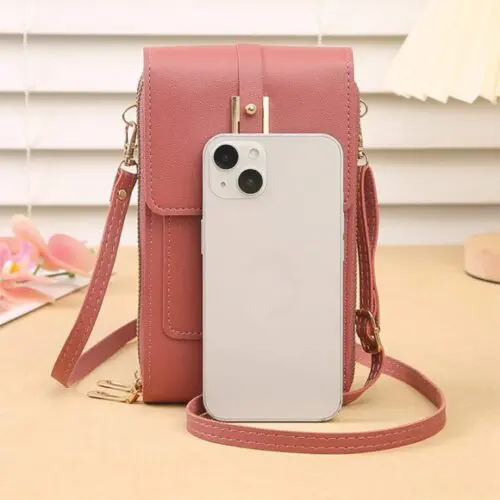 Transparent Window Crossbody Shoulder Bag - Touch Screen Compartment for Women