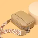 Rhombus Embroidered Fashion Shoulder Crossbody Bags/ Elevate Your Style with Cute Small Square Bag and Wide Shoulder Strap for Women