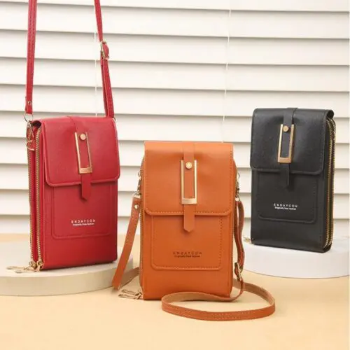 Transparent Window Crossbody Shoulder Bag - Touch Screen Compartment for Women