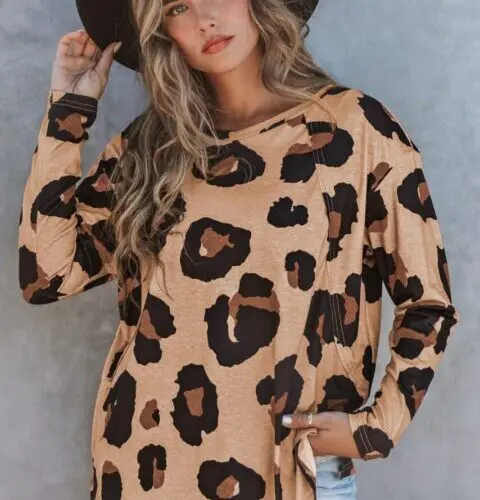 Leopard Print Long Sleeve Top - A Wild and Stylish Choice