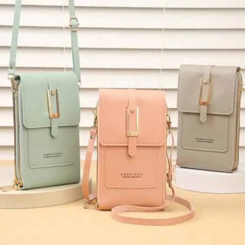 Transparent Window Crossbody Shoulder Bag - Touch Screen Compartment for Women