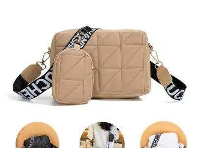 Wide Shoulder Strap Small Square Bag - Large Capacity Cell Phone Crossbody Bag