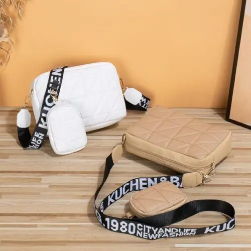 Wide Shoulder Strap Small Square Bag - Large Capacity Cell Phone Crossbody Bag