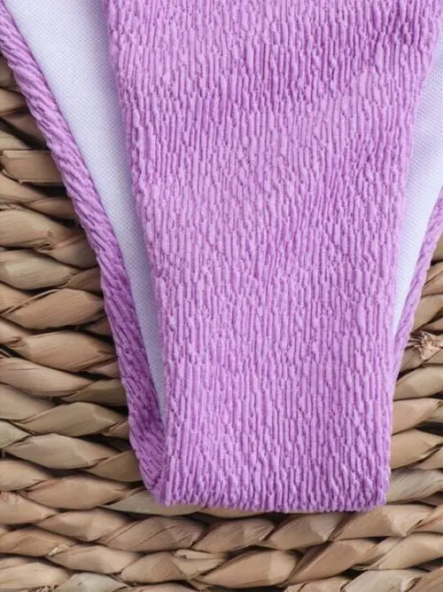 Solid Color Elegance- New Two-Piece Bikini Fashion Swimwear for Stylish Ladies