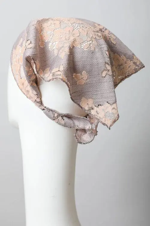 Bohemian Floral Lace Headscarf- Embrace Boho Chic with Delicate Elegance