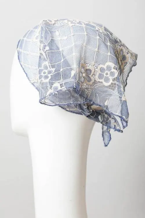 Bohemian Floral Lace Headscarf- Embrace Boho Chic with Delicate Elegance