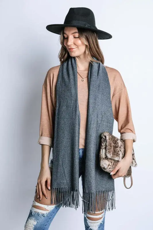 Cashmere Feel Long Scarf- Wrap Yourself in Cozy Elegance