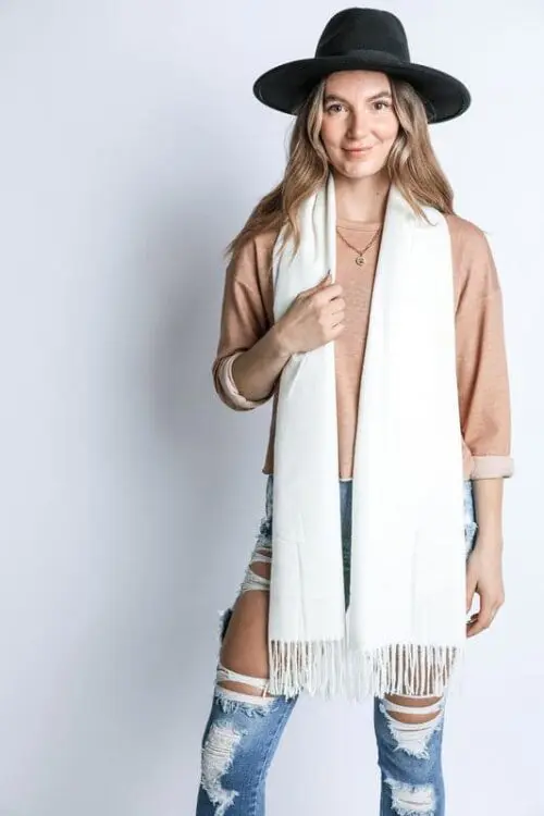 Cashmere Feel Long Scarf- Wrap Yourself in Cozy Elegance
