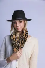 Stylish Zebra Print Faux Fur Scarf- Elevate Your Look with Animal-Inspired Elegance