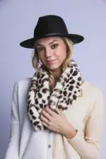 Stylish Leopard Print Faux Fur Scarf- Elevate Your Look with Trendy Animal Print Accessories