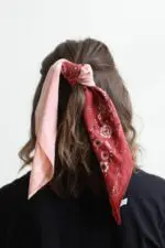 Western Floral Two-Tone Bandana- Add Western Flair to Your Look with Versatile Style