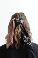 Western Floral Two-Tone Bandana- Add Western Flair to Your Look with Versatile Style