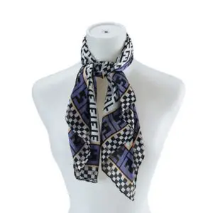 Glamorous Pleated Silk Scarf Luxurious Texture for All Seasons
