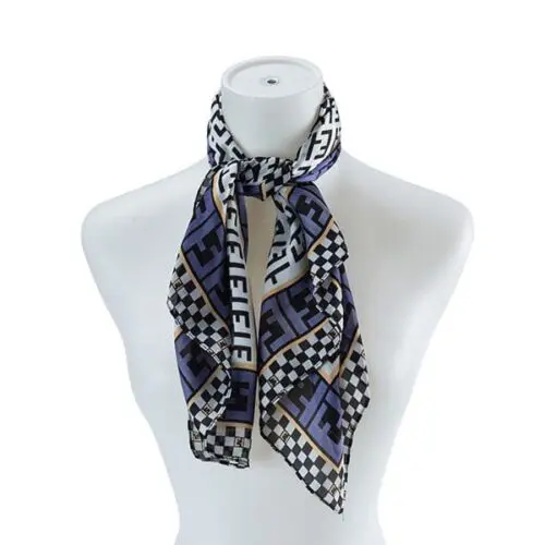 Glamorous Pleated Silk Scarf Luxurious Texture for All Seasons