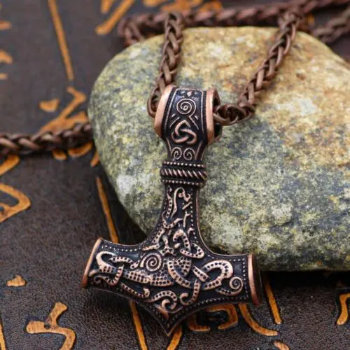 Bold Vintage Viking Necklace – Norse Mythology-Inspired Retro Charm for Men & Women