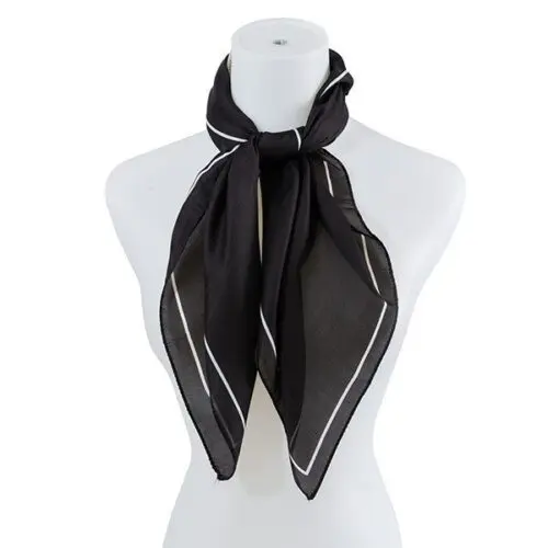 Elegant Satin Fashion Square Neck Scarf- Elevate Your Style with Chic Sophistication