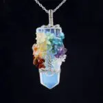 Crystal Column Tree of Life Pendant Necklace- Symbolize Growth and Elegance with Sparkling Crystals