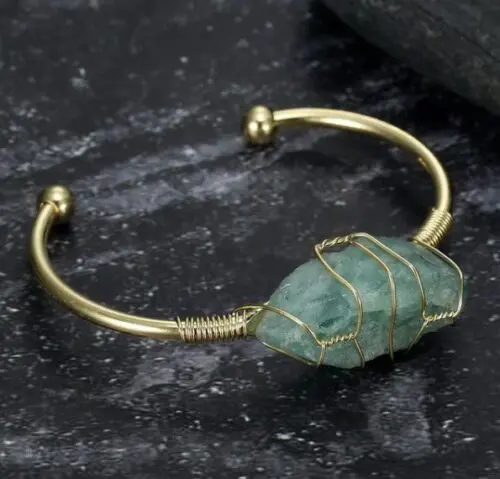 Stunning Artisan-Crafted Natural Gemstone Bangle – Elevate Your Style with Earthy Elegance