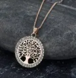 Celtic Tree of Life Pendant for Women with Cubic Zirconia