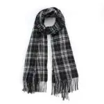 Chic Striped Plaid Fringed Scarf- Elevate Your Look with Timeless Style