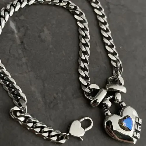 Elegant S925 Sterling Sterling Silver Heart Necklace – Sparkling Heart Pendant for Every Occasion