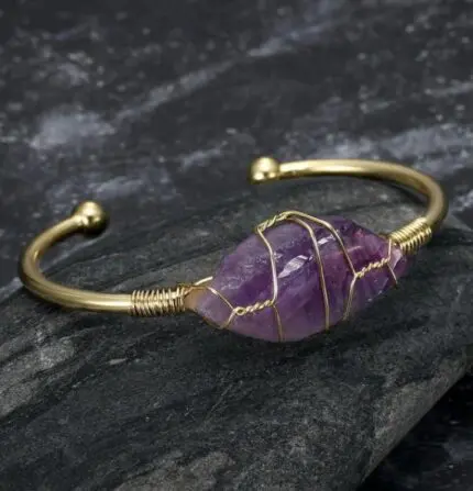 Artisan-Crafted Natural Gemstone Bangle- Elevate Your Style with Earthy Elegance