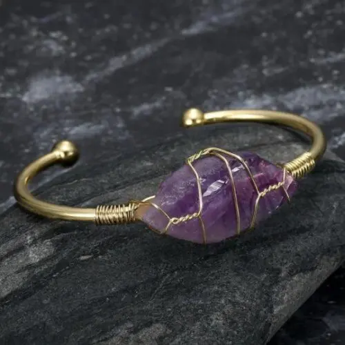 Stunning Artisan-Crafted Natural Gemstone Bangle – Elevate Your Style with Earthy Elegance