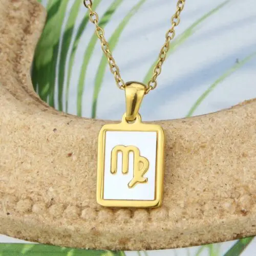 Unique Stainless Steel Zodiac Necklace – Sleek Symbolic Design for Modern Style