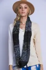 Dual-Toned Infinity String Scarf- Elevate Your Style with Versatile Sophistication