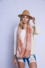 Dual-Toned Infinity String Scarf- Elevate Your Style with Versatile Sophistication