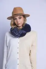 Dual-Toned Infinity String Scarf- Elevate Your Style with Versatile Sophistication