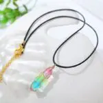 Transparent Geometric Diamond Crystal Necklace- Elegant Women’s Accessory for Modern Style