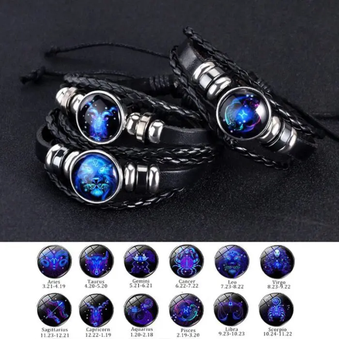 Starry Sky Constellations Luminous Bracelet- Fashionable Nightlight Punk Style for Men, Women, and Children