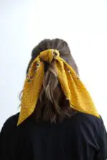 Dot and Floral Border Bandana Scarf- Elevate Your Style with Delicate Patterns