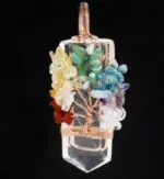 Crystal Column Tree of Life Pendant Necklace- Symbolize Growth and Elegance with Sparkling Crystals