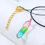 Transparent Geometric Diamond Crystal Necklace- Elegant Women’s Accessory for Modern Style