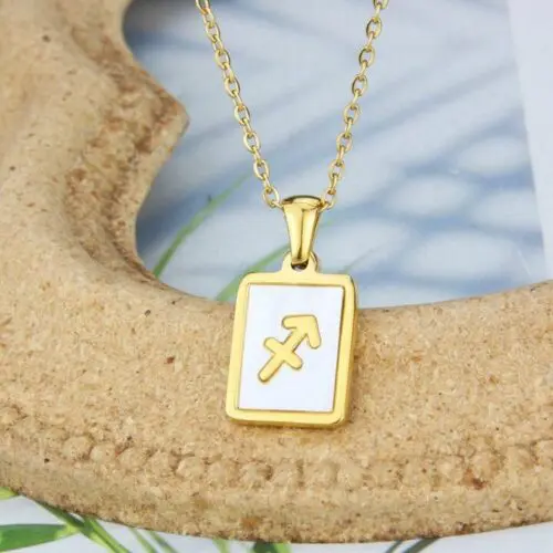 Unique Stainless Steel Zodiac Necklace – Sleek Symbolic Design for Modern Style