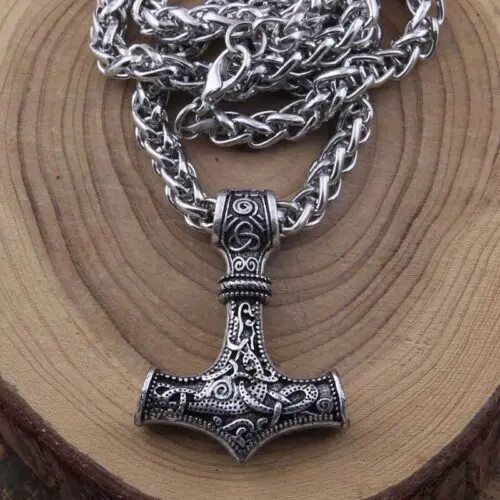 Bold Vintage Viking Necklace – Norse Mythology-Inspired Retro Charm for Men & Women