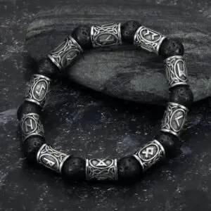 Silver Rune Bracelet – Handcrafted Elegance Infused with Symbolism
