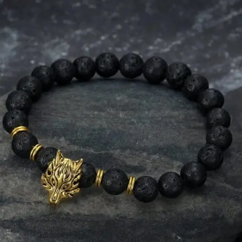 Powerful Grey Wolf Head Bracelet – Channel Norse Spirit with Handcrafted Elegance