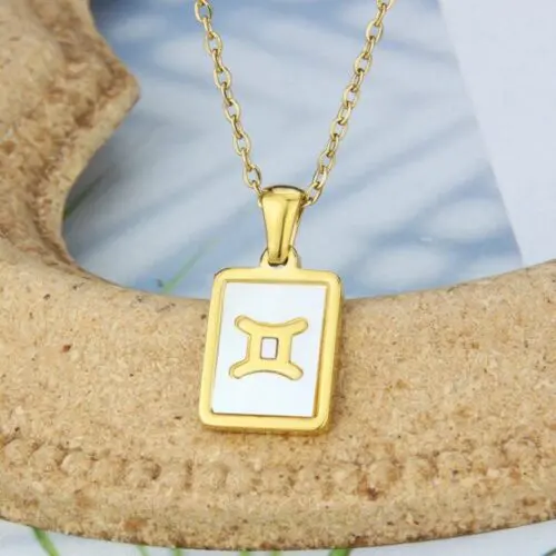 Unique Stainless Steel Zodiac Necklace – Sleek Symbolic Design for Modern Style