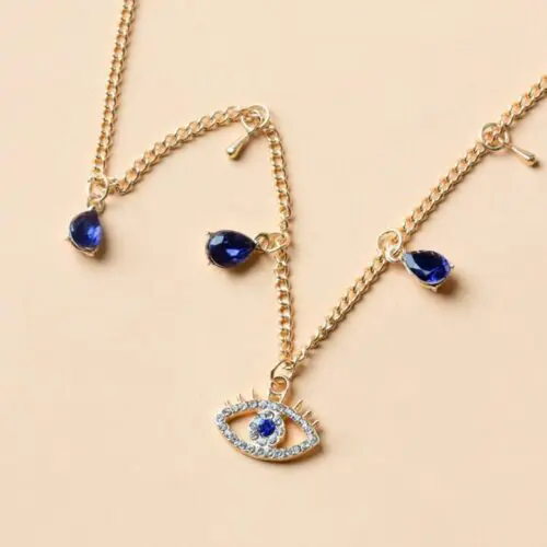 Alluring Gold-Plated Devil's Crystal Necklace – Embrace Gilded Elegance and Enigmatic Style