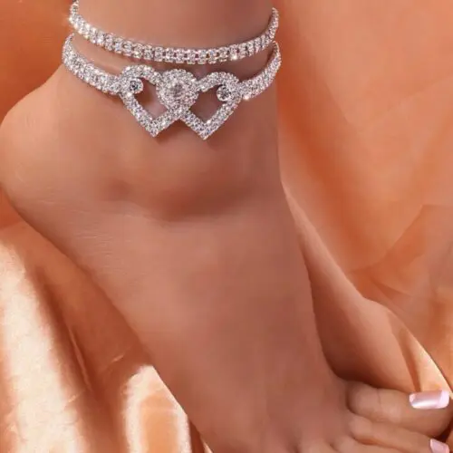 Charming Double Heart Bracelet Anklet – Symbolize Love and Connection with Customized Elegance
