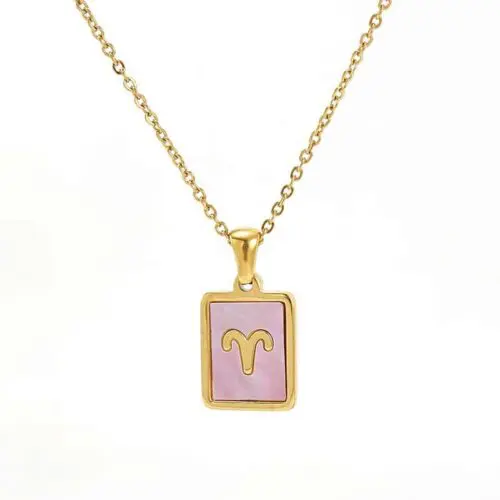Unique Stainless Steel Zodiac Necklace – Sleek Symbolic Design for Modern Style